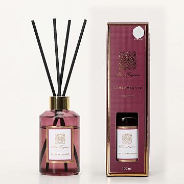 Ароматический диффузор с палочками 100 мл., Velvet Rose & Oud/Бархатная роза и уд