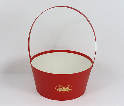 Коробка под цветы 25,7x21,6x12,8H, 1 шт., красный