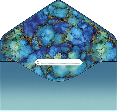 Открытка-конверт "С Днем Рождения!", размер: 9,3х19 см, в упак. 1 шт.