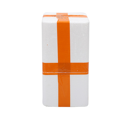 Ваза керамическая "Листья", цвет бело-золотой, 11*25 см