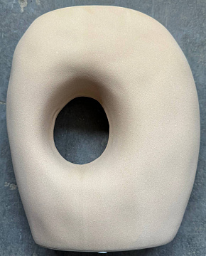 Ваза керамическая в стиле сканди, цвет коричневый, 20,5*9*24 см.