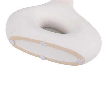 Ваза керамическая, цвет белый, 18,5*5,5*14,5 см