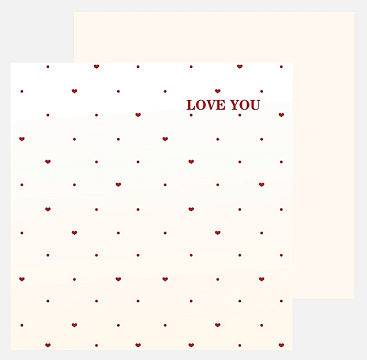 Упак. материал флористическая пленка "Love you" 80 мкр, 52 см х 53 см, 20 листов/упак., св.бежевый