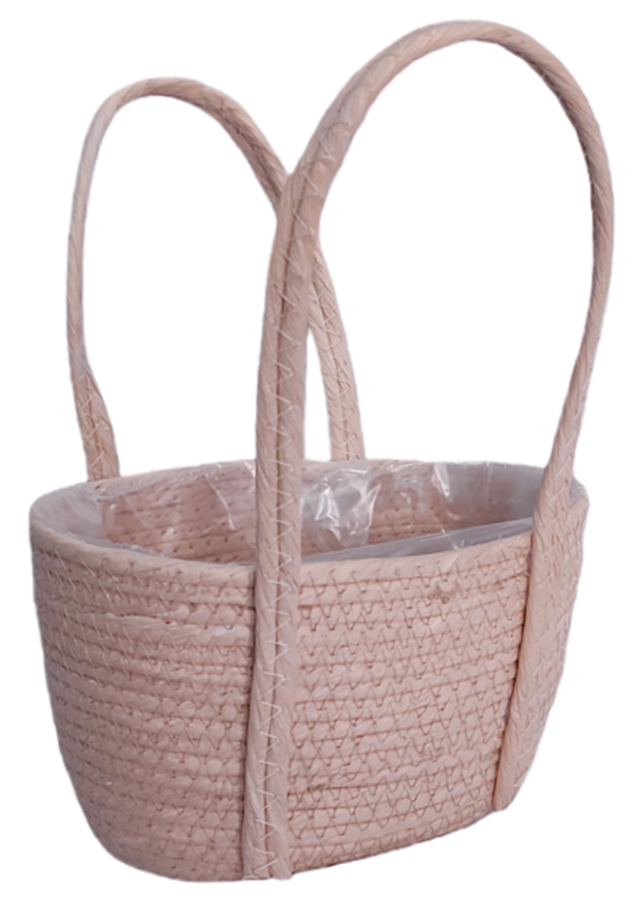 Корзина плетеная (эколоза): 23x13xH13XHH30XB18X9, 1 шт., выбеленный