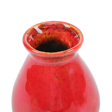 Ваза керамическая, цвет красный, 8*10,9 см