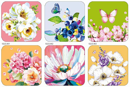 Набор открыток мини № 291, размер открытки 7х7 см. в наборе 120 шт.