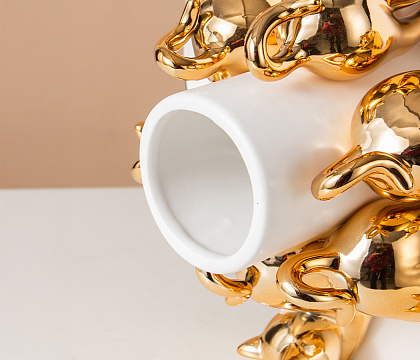 Керамическая декоративная ваза "Котята", 26,5*26,5*48,5 см