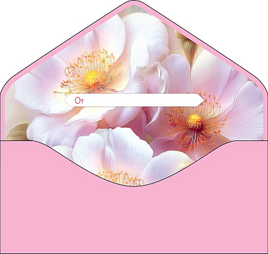 Открытка-конверт "С Днем Рождения!", размер: 9,3х19 см, в упак. 1 шт.