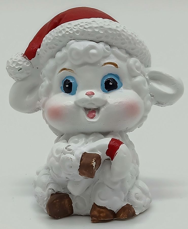 Декоративное новогоднее изделие овечка, 4,5 см