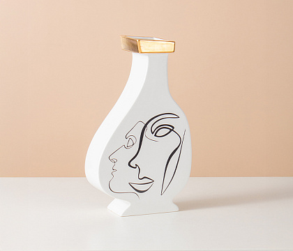 Керамическая декоративная ваза серия "Силуэт", 19*9*32,5 см