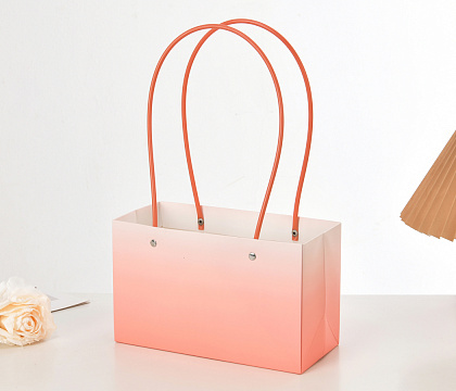 Пакет подарочный "Мастхэв градиент" прямоугольный, 22х10х13 см, 10 шт./упак., пудровый