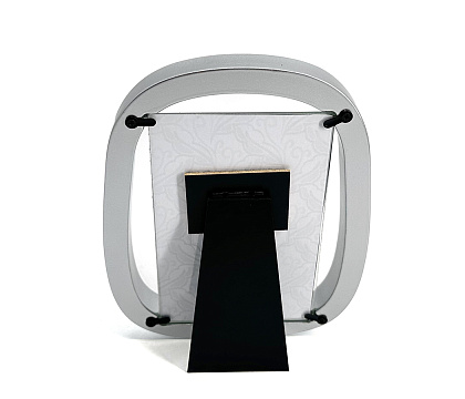 Фоторамка декоративная из МДФ серия "Рондо", цвет серебро, со стеклом, 10x15 см