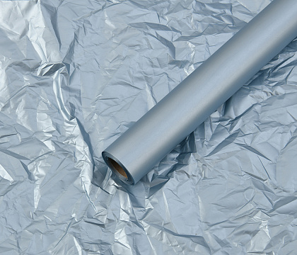 Упак. материал флористическая пленка с перламутровым эффектом, 50 мкр, 57 см х 10 м, светло-голубой