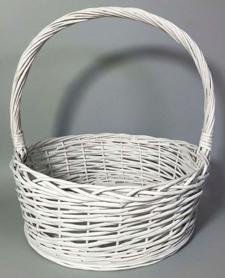 Корзина плетеная (ива): 34*13H*33HH, 1 шт., белый