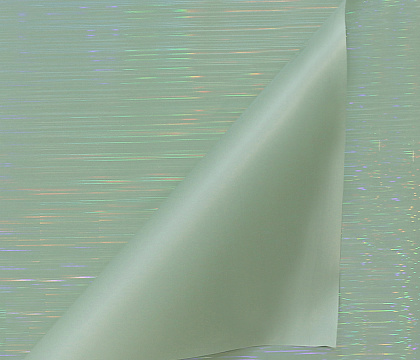 Упаковочный материал флористическая пленка матовая с эффектом голографии, 50 мкр, 58 см х 10 м, туманно-зеленый