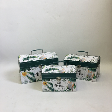 Набор коробок-сундучков "Балет листвы" 30x20x20, 26x17,5x17,5, 22x15x15 см , 3 шт., зеленый