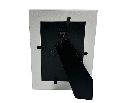 Фоторамка декоративная из МДФ с кожаной отделкой, цвет пепельно-синий, со стеклом, 10x15 см