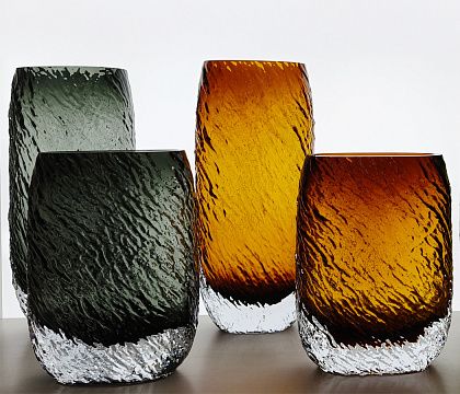 Ваза стеклянная D14 * H30,  1 шт.,коричневый