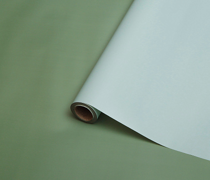 Упак. материал флористическая пленка "Лепестки роз", 60 мкр, 58 см х 10 м, св-зеленый / темно-зеленый