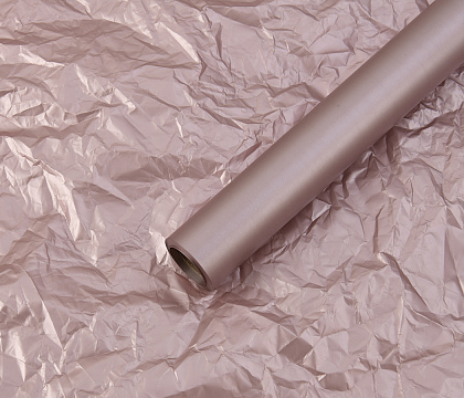 Упак. материал флористическая пленка с перламутровым эффектом, 50 мкр, 57 см х 10 м, светло-коричневый