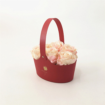 Коробка под цветы 20x16x13 см, 1 шт., красный