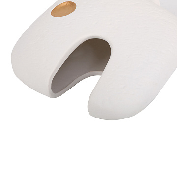 Ваза керамическая, цвет бело-золотой, 25*11*26,5 см