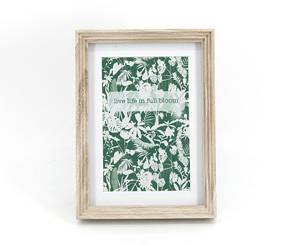 Фоторамка декоративная из МДФ с имитацией текстуры дерева, цвет беленый дуб, со стеклом, от 10x15 до 13х18 см