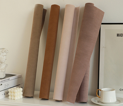 Водостойкий упаковочный материал "Бархат", 53 см*6 ярдов, 75 г/м², пудровый