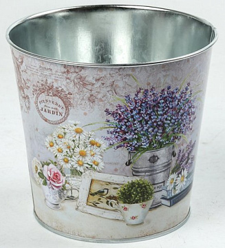 Декоративное кашпо "Поэзия" 15XH13,5 B11,5 см. металл