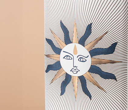 Керамическая декоративная ваза серия "Солнце", 14,5*7,5*26,5 см