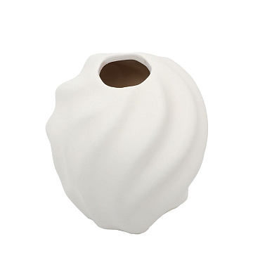 Ваза керамическая, цвет белый, 12,5*14 см