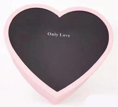 Коробка для цветов в виде сердца 38*36*15 см, 1 шт., св.розовый