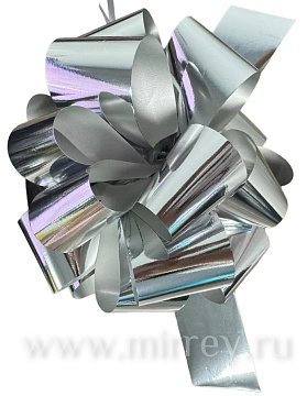 Бант-шар Металлик 50 мм , диаметр 19 см, серебро