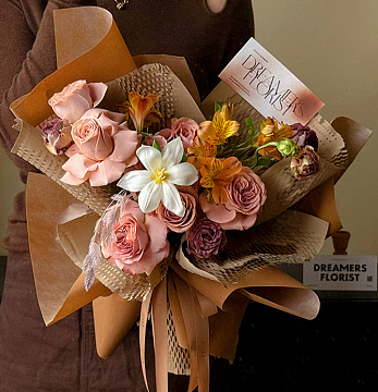 Водостойкий упаковочный материал "Бархат", 53 см*6 ярдов, 75 г/м², винный