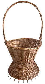 Корзина плетеная (ива), 50*50*40*75 см, 1 шт., натуральный
