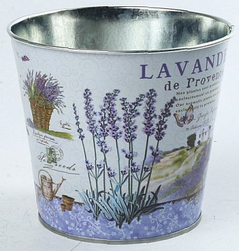 Декоративное кашпо "Лавандовое настроение" D13.3X11.5см B:D9.8 см , металл