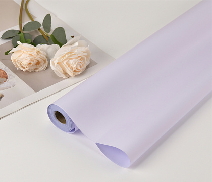 Упак. материал флористическая пленка "Самая нужная", 55 мкр, 57 см х 30 м, пастельно-сиреневый