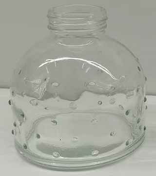 Ваза стеклянная D7,3*H9 см, 1 шт., прозрачный