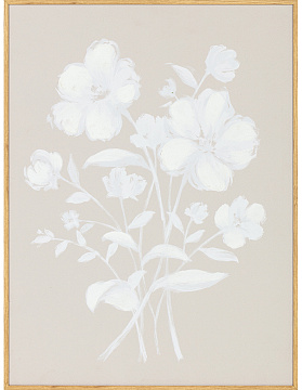 Набор панно "Цветы" 2 шт., с тиснением, рама пластиковая, 40,6x30,6x3