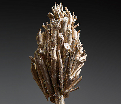 Декоративная ветка чайного дерева, 23 см*10 см, шампань глиттер