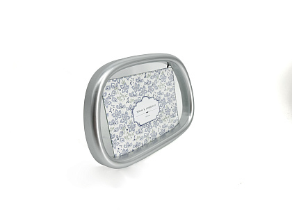 Фоторамка декоративная из МДФ серия "Рондо", цвет серебро, со стеклом, 18x13 см