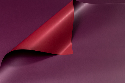 Упак. материал флористическая пленка "Лепестки роз", 60 мкр, 58 см х 10 м, красный/ винный