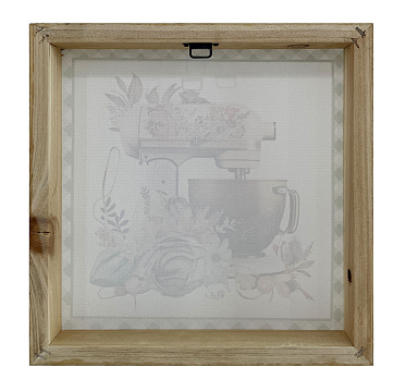 Постер "Бон аппетит" зеленый, без рамы, 30*30*3,8