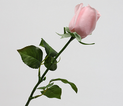 Цветок искусственный декоративный "Роза", H32*D5 см., бледно-розовый