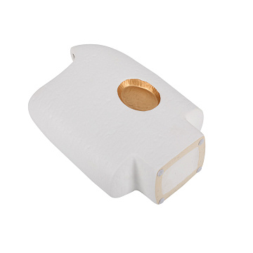 Ваза керамическая, цвет бело-золотой, 19*9,5*29 см