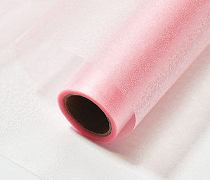 Упак. материал флористическая пленка "Хрусталь", 120 мкр, 57 см х 7 ярдов , розовый