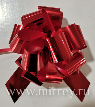 Бант-шар Металлик 30 мм , диаметр 12,7 см, красный