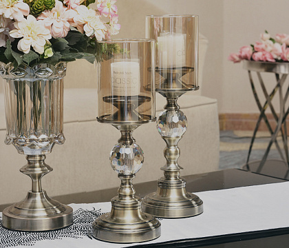 Подсвечник серия "Шайн", цвет золото, 32 см