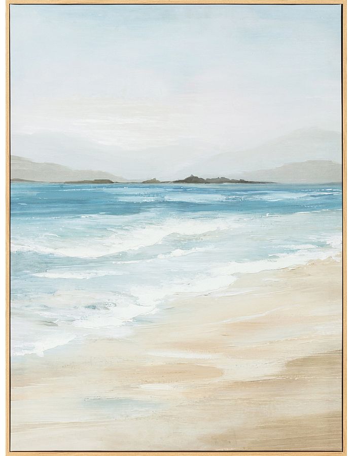 Картина "Шум моря" с рельефом, рама пластиковая, 80x60x2,8