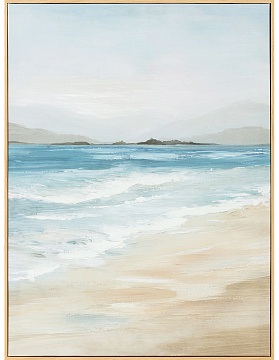 Картина "Шум моря" с рельефом, рама пластиковая, 80x60x2,8